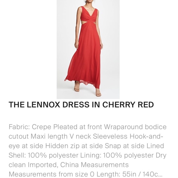 Fame and Partners The Lennox Dress in Cherry Red Size 8 New with Tags - Picture 4 of 15